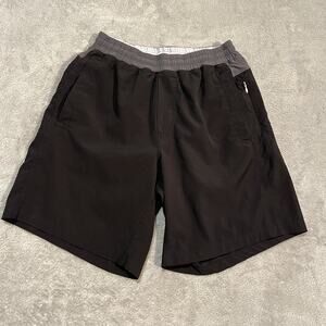 Freeballers Meriplex Shorts Mens Medium Black Athletic Stretch Zip Pocket Liner